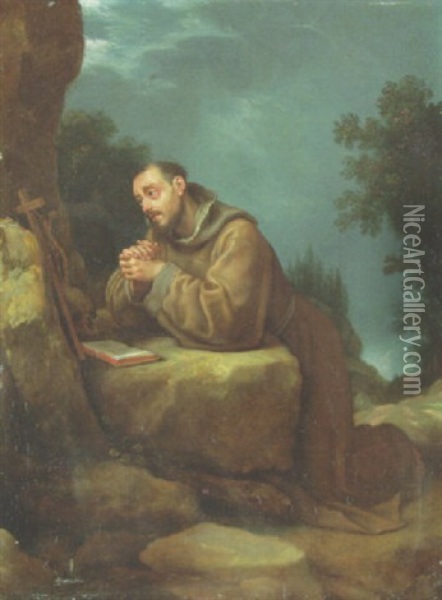 Saint Francis Of Assisi Oil Painting - Cristofano Allori