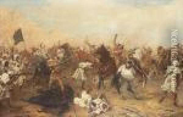 Battle Oil Painting - Robert Alexander Hillingford