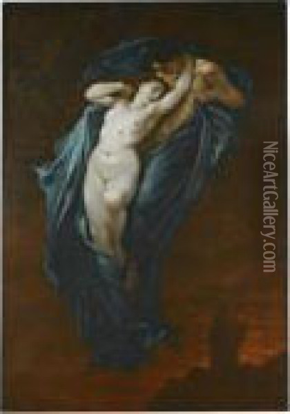 Paolo And Francesca Da Rimini Oil Painting - Gustave Dore