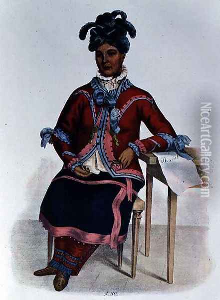 Tshusik a Chippeway Woman Oil Painting - Charles Bird King