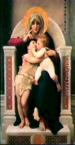 La Vierge, L'enfant Jesus Et Saint Jean-baptiste Oil Painting - William-Adolphe Bouguereau