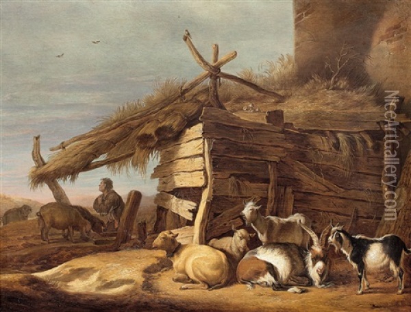 Le Fils Prodigue Oil Painting - Cornelis Saftleven