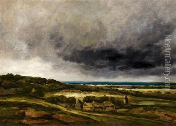 Kustenlandschaft Bei Gewitter Oil Painting - Georges Michel