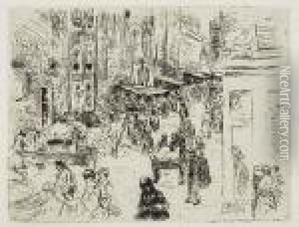Two Etchings Oil Painting - Max Liebermann