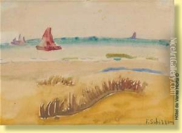 La Mer Du Nord Oil Painting - Ferdinand Schirren