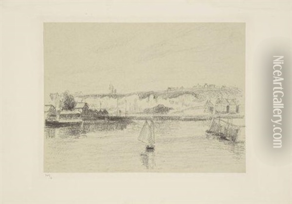 L'avant-port De Dieppe Oil Painting - Camille Pissarro