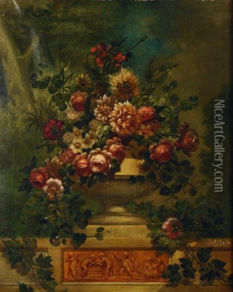 Bouquet De Fleurs Oil Painting - Hallo Freres