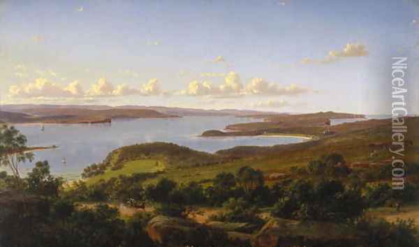 Sydney Heads Oil Painting - Eugene von Guerard