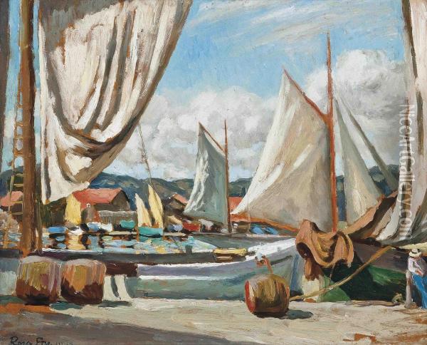 Harbour, St. Tropez Oil Painting - Roger Eliot Fry
