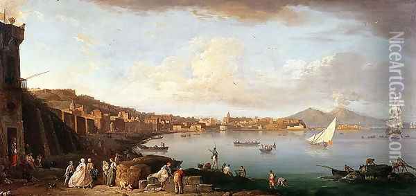 Bay of Naples from the North Oil Painting - Claude-joseph Vernet