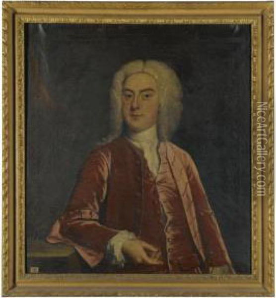 Portrait Of A Gentleman Oil Painting - Charles Jervas