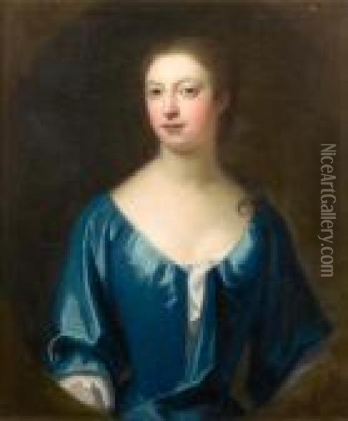 Portrait Of A Lady Oil Painting - Jonathan Ii Richardson