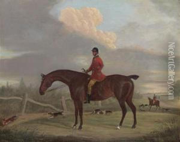 A Huntsman Up Oil Painting - Clifton Tomson