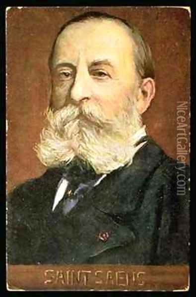 Portrait of Camille Saint Saens French composer Oil Painting - Albert Eichhorn