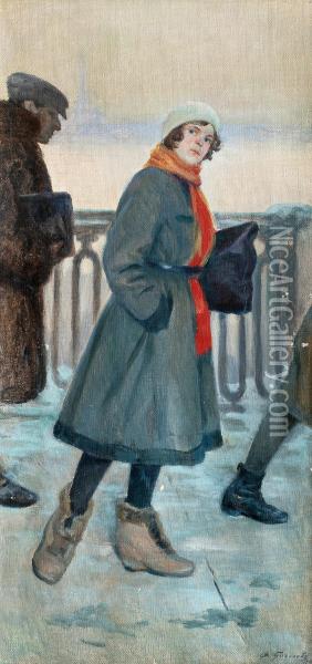 On The Way To Work Oil Painting - Fedor Fedorovich Bucholz
