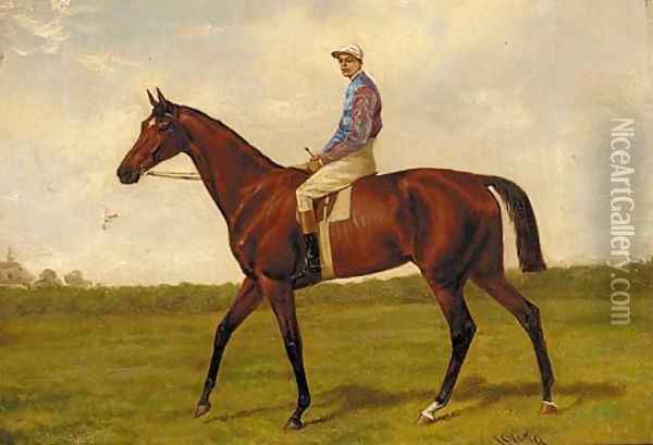 Winglass, with jockey up Oil Painting - Alfred Charles Havell