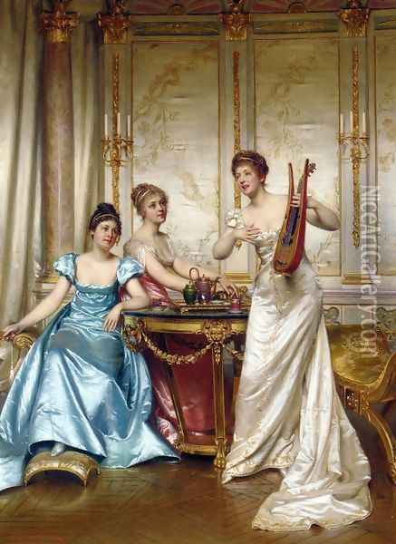 The Charming Performance Oil Painting - Charles Joseph Frederick Soulacroix