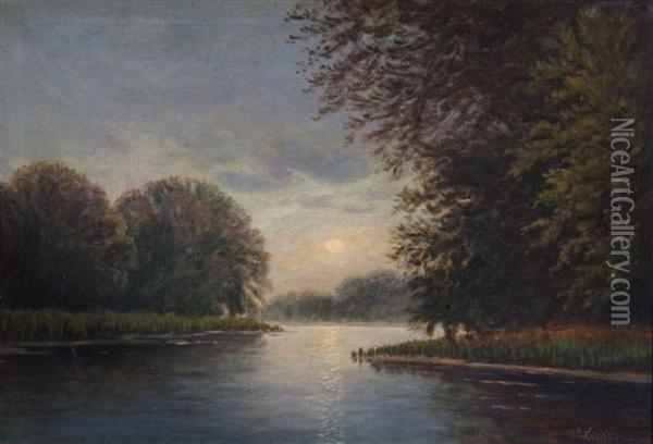 Signed Oil Painting - Wilhelm Ferdinand Leisner