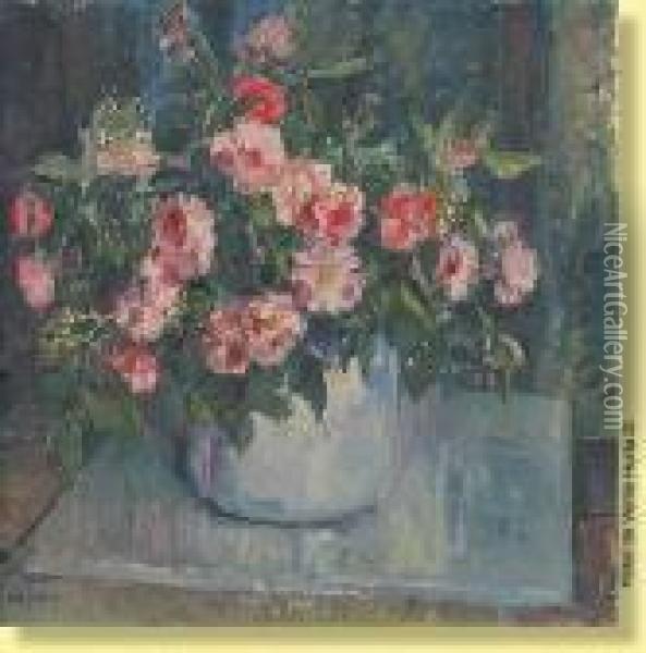 Vase Fleuri Oil Painting - Maurice Wagemans