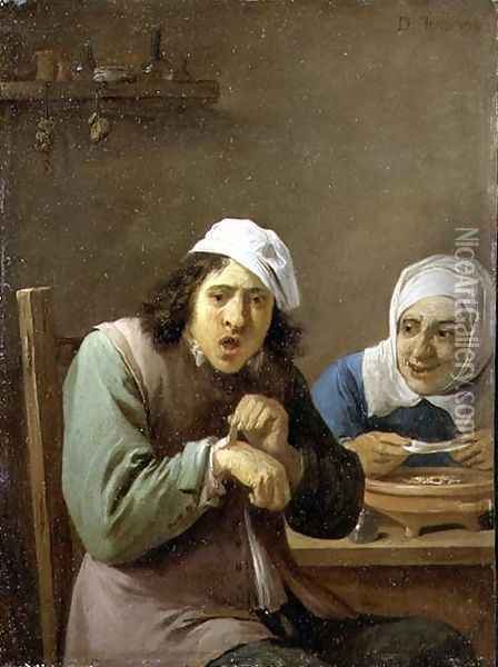 The Five Senses Series- Feeling Oil Painting - David The Younger Teniers