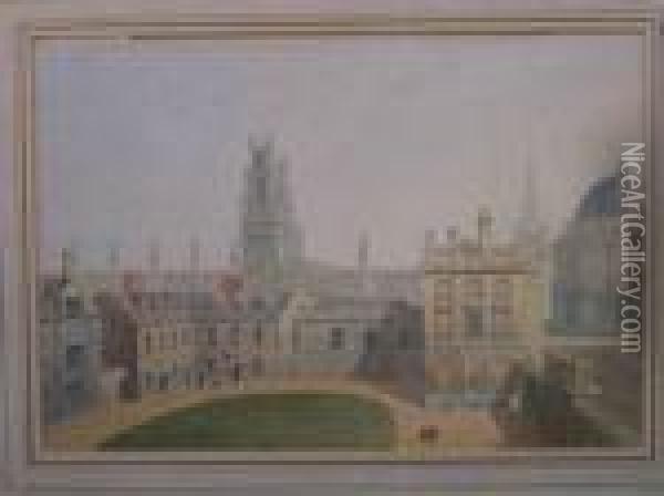 Hertford College, Oxford Oil Painting - George Pyne