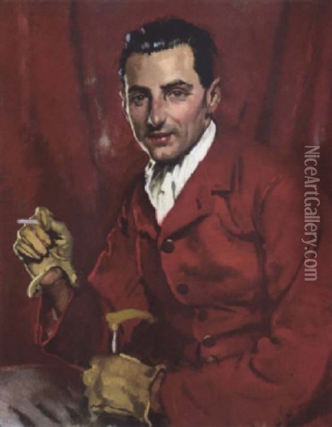 Portrait Of Reginald Addyes-scott Oil Painting - Sir William Orpen