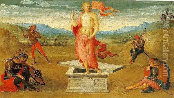 Resurrection Oil Painting - Pietro Vannucci Perugino