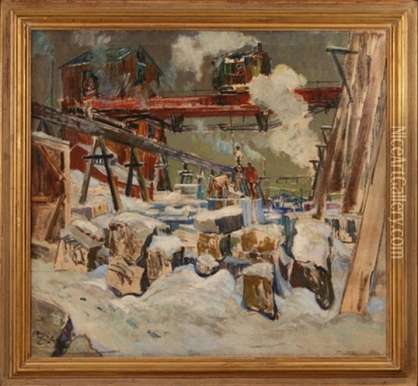 Stone Industries, St. Louis Oil Painting - Thomas P. Barnett