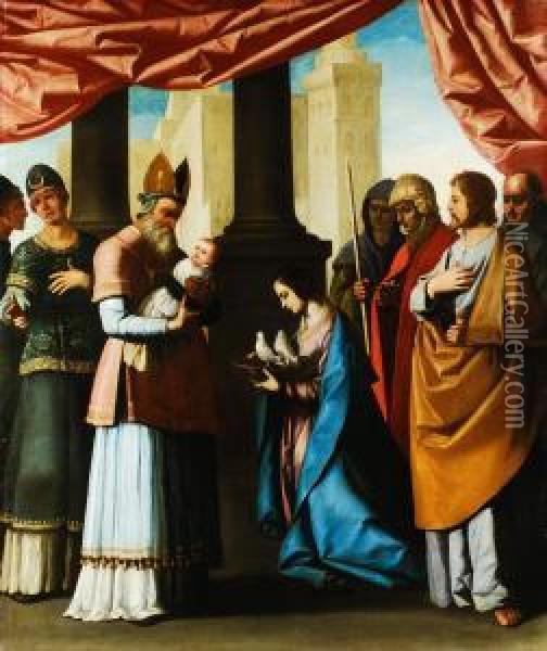 Der Besuch Im Tempel Oil Painting - Francisco De Zurbaran