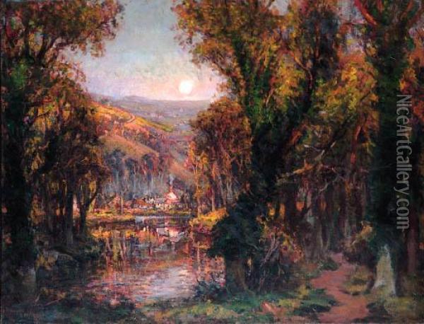 Cornish Valley Oil Painting - Garstin Cox