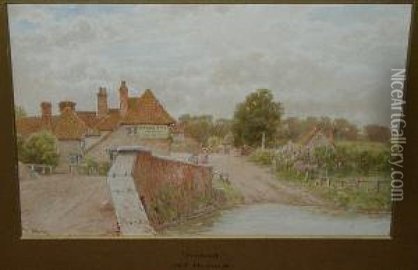 'fordwick', Signed 't. Hunn', And Titled On Mount Oil Painting - Thomas Hunt