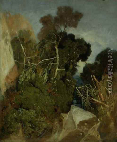 Silver Birches Oil Painting - John Sell Cotman