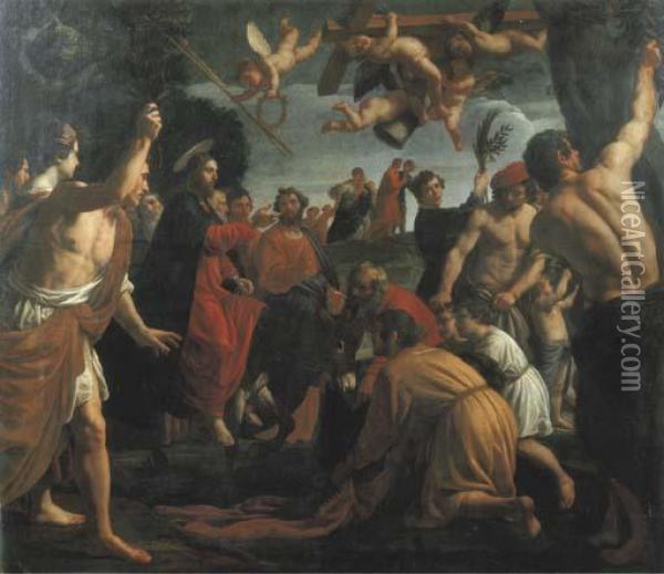 L'entrata Di Cristo In Gerusalemme Oil Painting - Alessandro Turchi