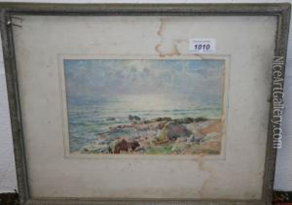 Sussex Coast Oil Painting - George Swinstead