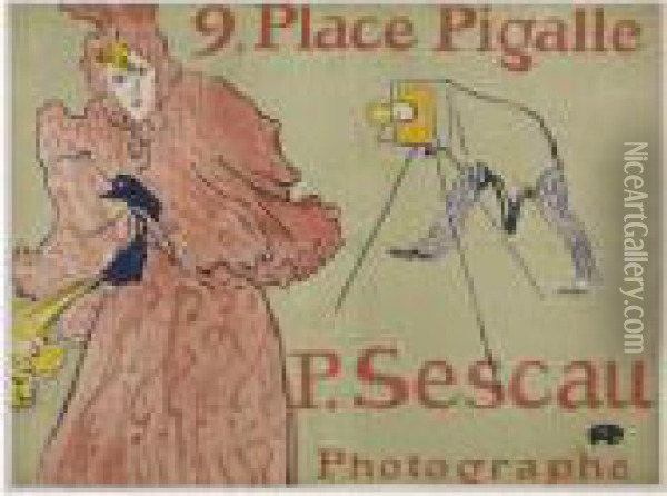 Le Photograph Sescau Oil Painting - Henri De Toulouse-Lautrec
