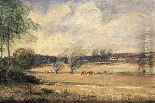 Ufford Marshes, Nr. Woodbridge Oil Painting - Thomas Gainsborough