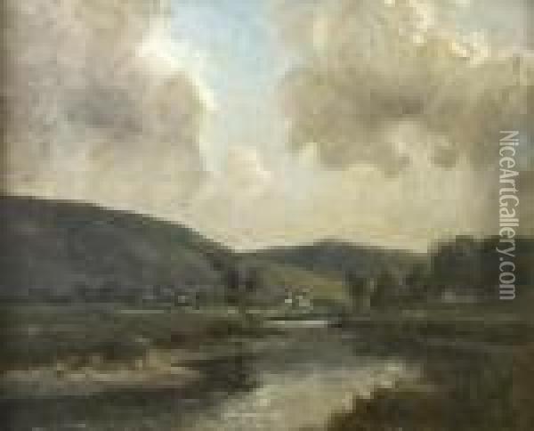 Donegal River Landscape Oil Painting - James Humbert Craig