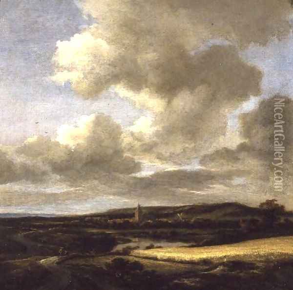 Landscape with Cornfield Oil Painting - Jacob Van Ruisdael