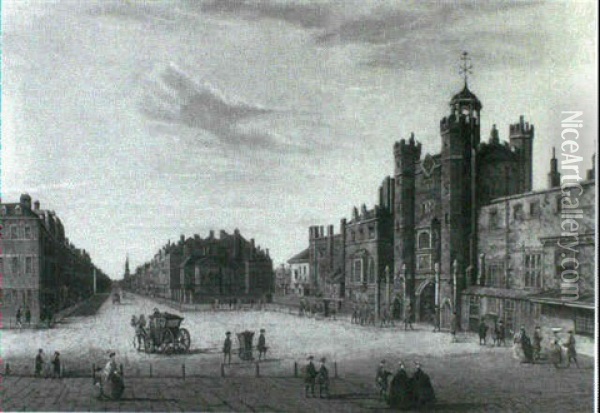 St. James' Palace, London Oil Painting - John Paul