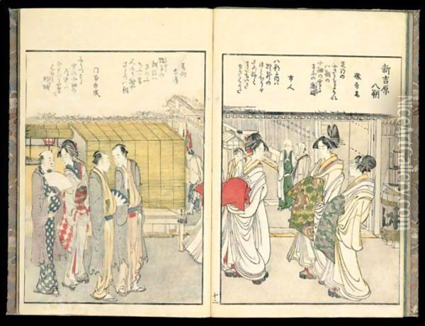 Toto Meisho Ichiran. Coup D'Oeil Sur Les Lieux Celebres De Yedo Oil Painting - Katsushika Hokusai