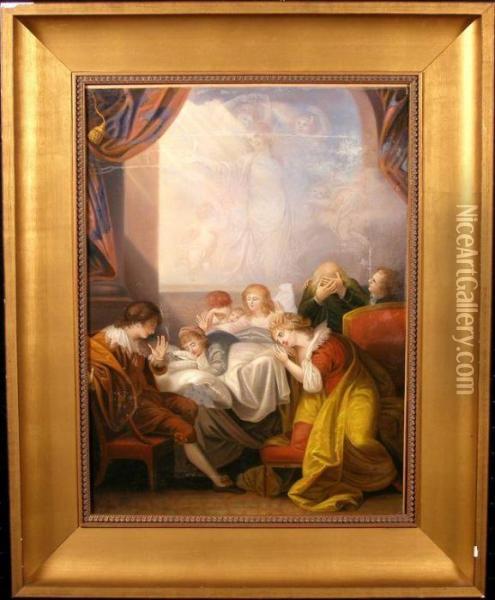 Untitled Oil Painting - Jean Baptiste Greuze