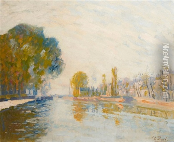 Bords De Seine Oil Painting - Elie Anatole Pavil