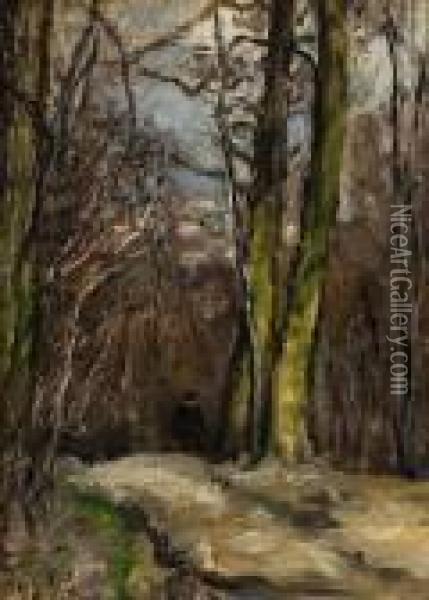 Winterliche
 Waldlandschaft Oil Painting - Anna Peters