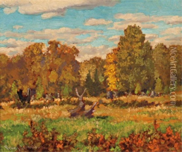 Serene September Oil Painting - Francis Hans Johnston