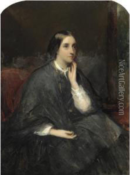 Alethea Buchanan Coleridge Mrs Mackarness Oil Painting - William Boxall