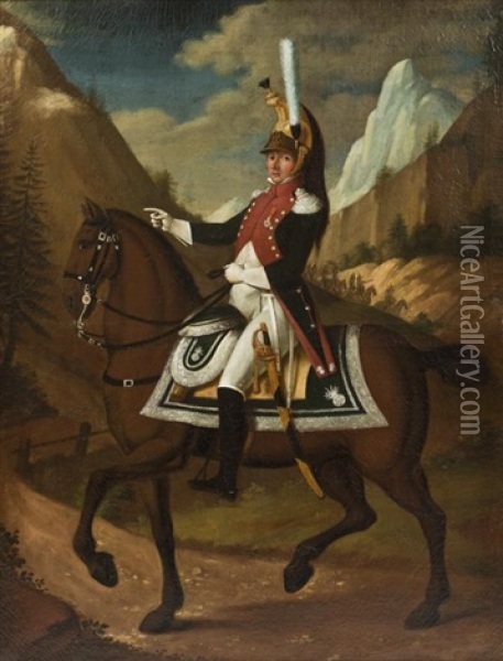 Gendarme De La Garde Imperiale En Grande Tenue Oil Painting - Nikolaus Weiss