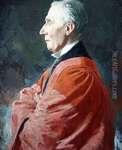 Portrait of HAL Fisher Oil Painting - William Nicholson