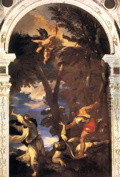 Death of St Peter Martyr Oil Painting - Johann Karl Loth