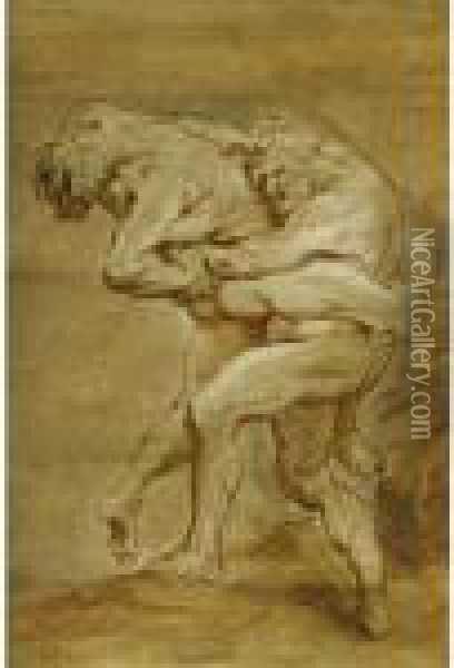 Hercules And Antaeus Oil Painting - Peter Paul Rubens