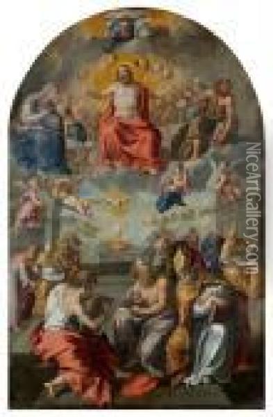 La Fondation De L'eglise Catholique Oil Painting - Cornelis I Schut